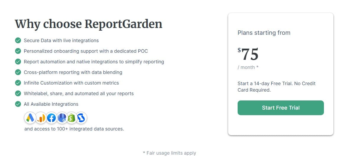 ReportGarden Plan Price